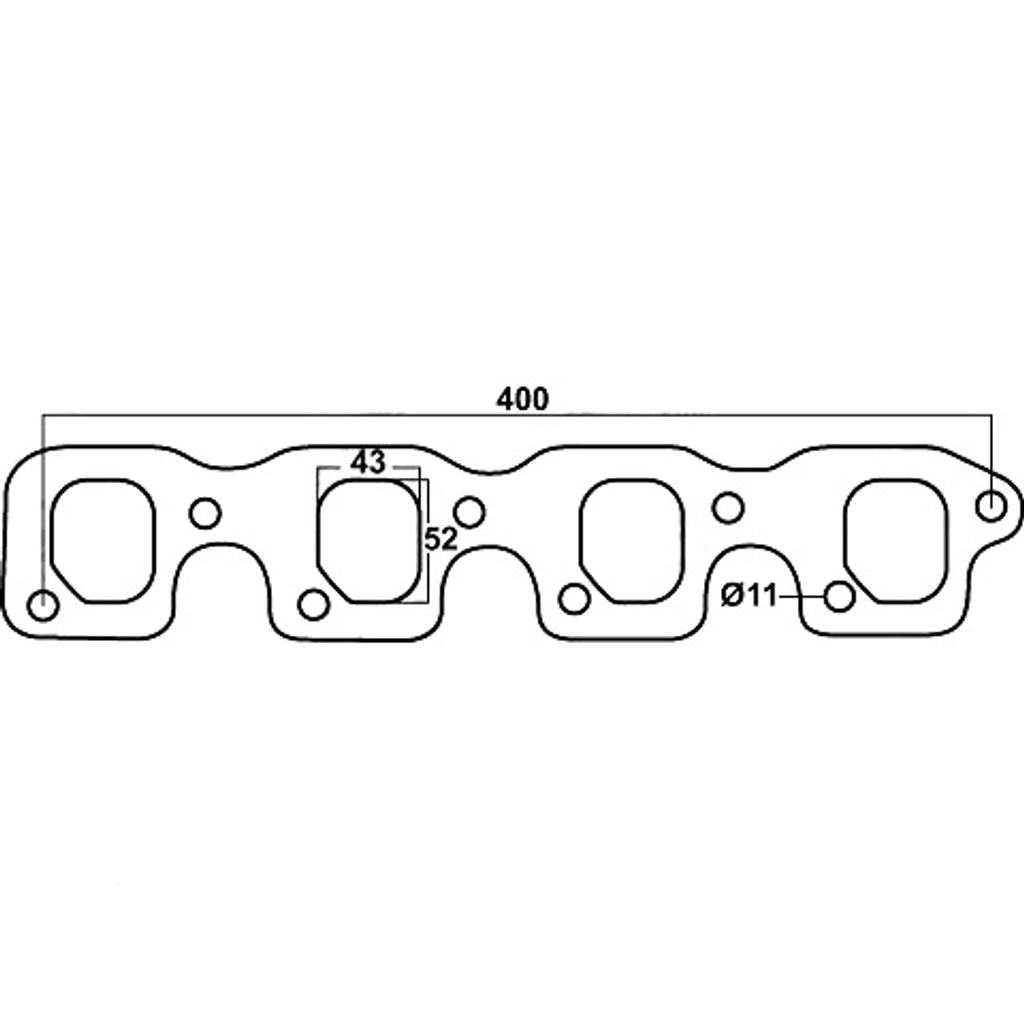 Redback Header Gasket for Ford Falcon (01/1966 - 02/1988), Fairlane (01/1966 - 02/1988)