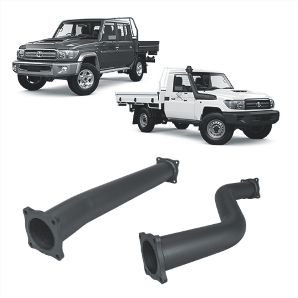 Redback Extreme Duty Exhaust for Toyota Landcruiser 79 Series Double Cab with Auxiliary Fuel Tank (01/2012 - 10/2016)