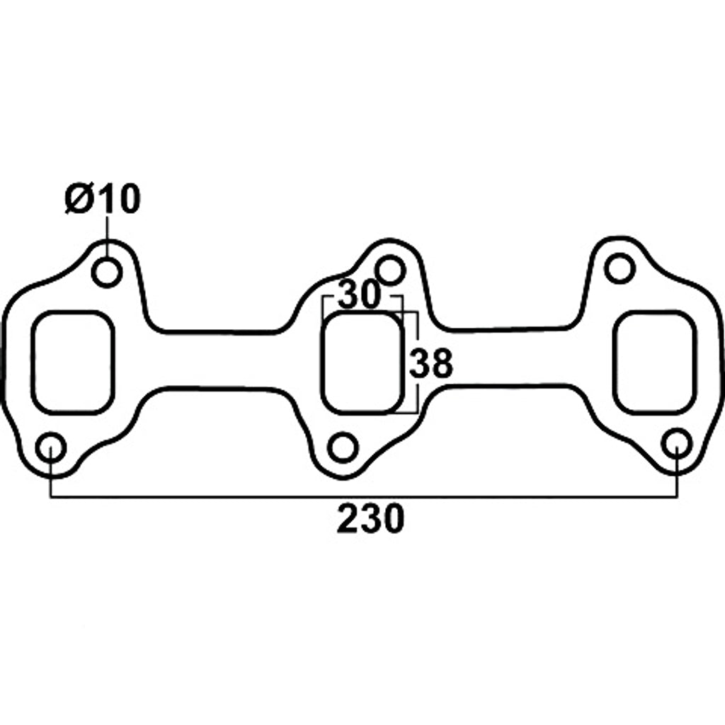 Header gasket for Toyota Land Cruiser HJ45, H 3.6L, Diesel (2 Required)