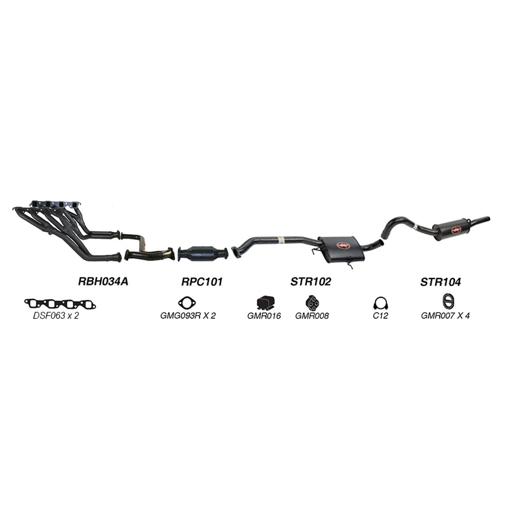 Redback Exhaust System for Holden Commodore (01/1988 - 01/1995), Calais (01/1989 - 01/1995)