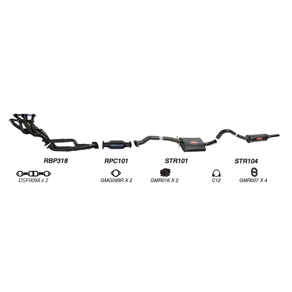 Redback Exhaust System for Holden Commodore (10/1986 - 1988), Calais (01/1986 - 01/1988)