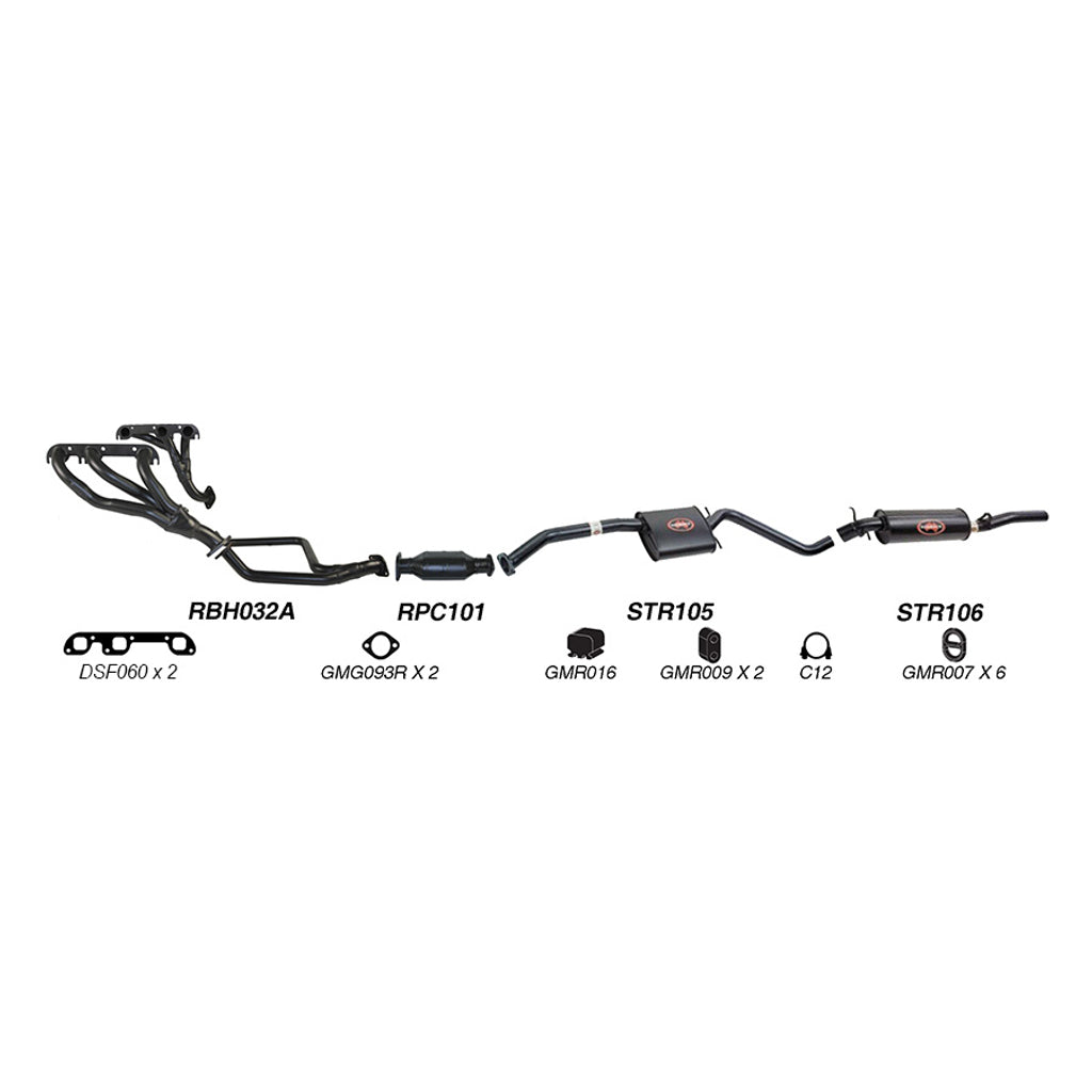 Redback Exhaust System for Holden Calais (01/1991 - 01/1995), Commodore (10/1991 - 04/1995)