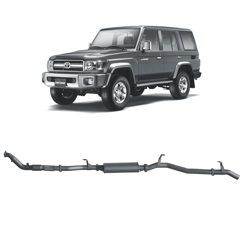 Redback Extreme Duty Exhaust for Toyota Landcruiser 76 Series Wagon (03/2007 - 10/2016)
