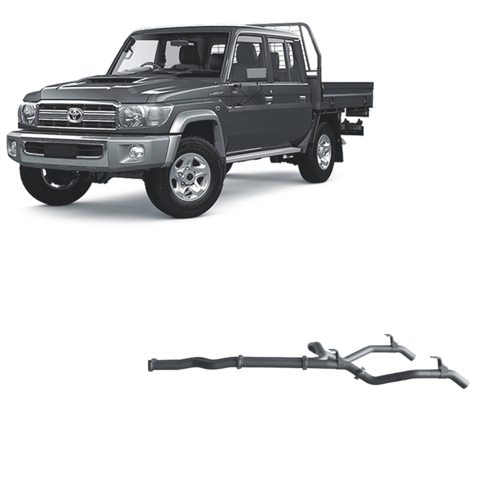 Redback Extreme Duty Twin Exhaust for Toyota Landcruiser 79 Series Single and Double Cab (11/2016 - on)
