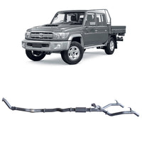 Redback Extreme Duty Twin Exhaust for Toyota Landcruiser 79 Series Double Cab (10/2012 - 10/2016)